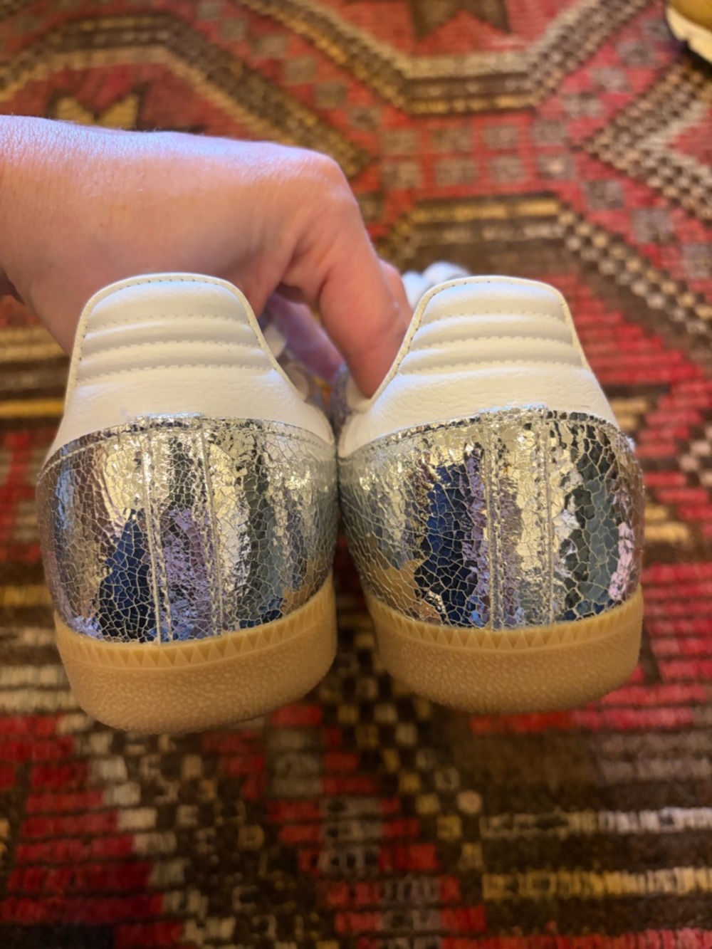Adidas Samba OG Silver Metallic / Cloud White / Core White size 7.5 - Picture 6 of 7